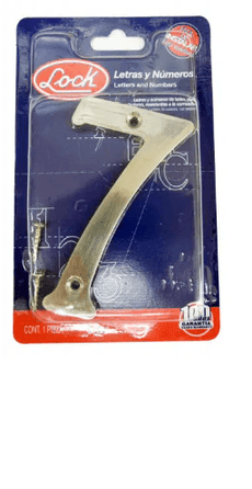 NUMERO SIETE CROMO SATINADO DE 4. -L6807CS-LOCK-2