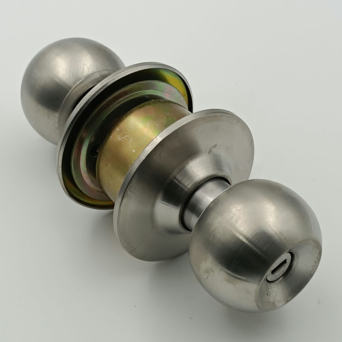 CERRADURA POMO CILINDRICO ACERO INOXIDABLE TIPO BOLA PARA BAÑO. 20POP-PROLOK-2