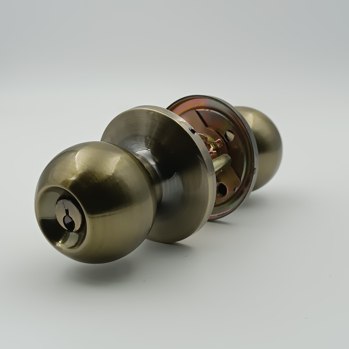 CERRADURA POMO DE LATON ANTIGUO PARA DORMITORIO. -MY-T53PDBOLA-US5-PROLOCK- 0