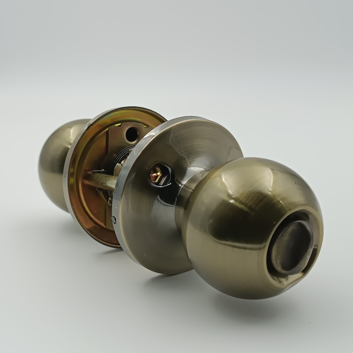 CERRADURA POMO DE LATON ANTIGUO PARA DORMITORIO. -MY-T53PDBOLA-US5-PROLOCK-2