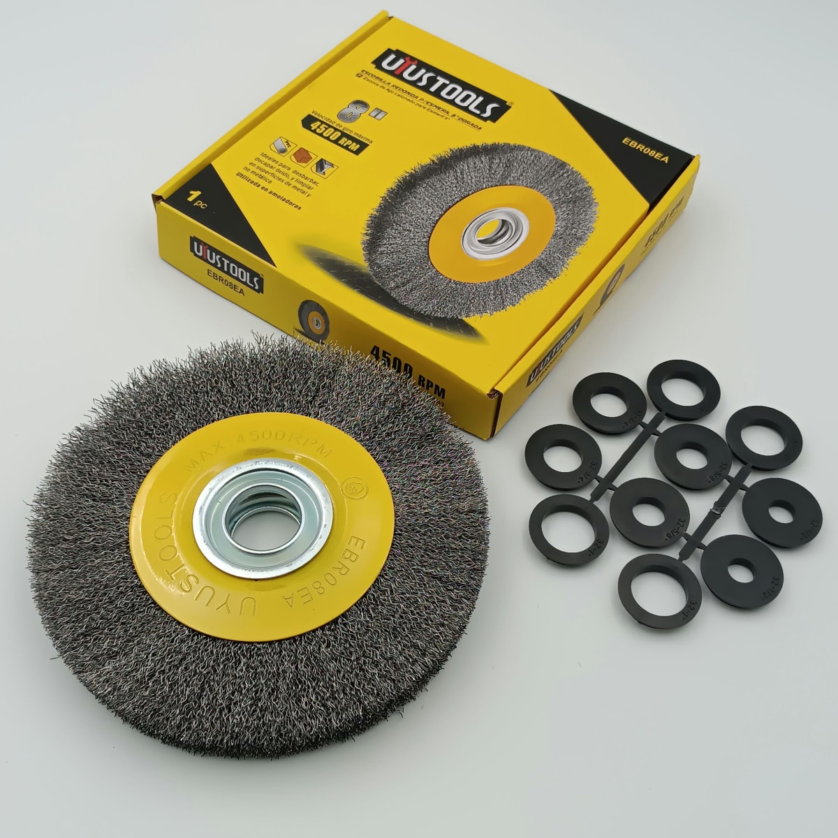 ESCOBILLA REDONDA P/ESMERIL 8 PULGADASACERO UYUSTOOLSS. EBR08EA2