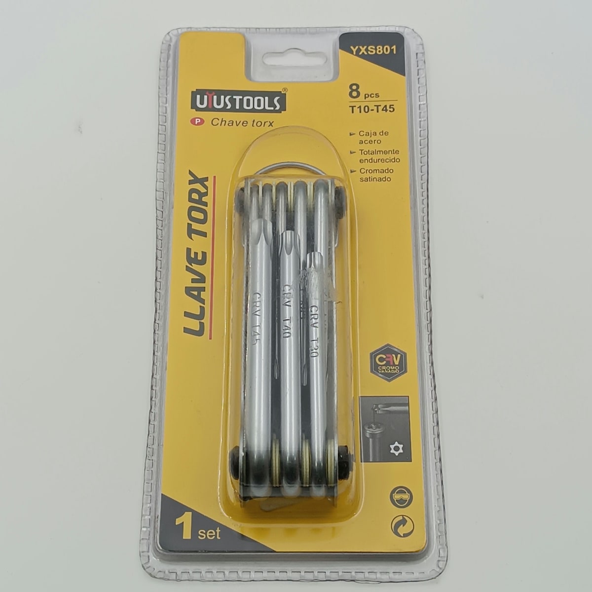 JUEGO 8 PCS LLAVE TORX T10-T45 UYUSTOOLSS. YXS801 0