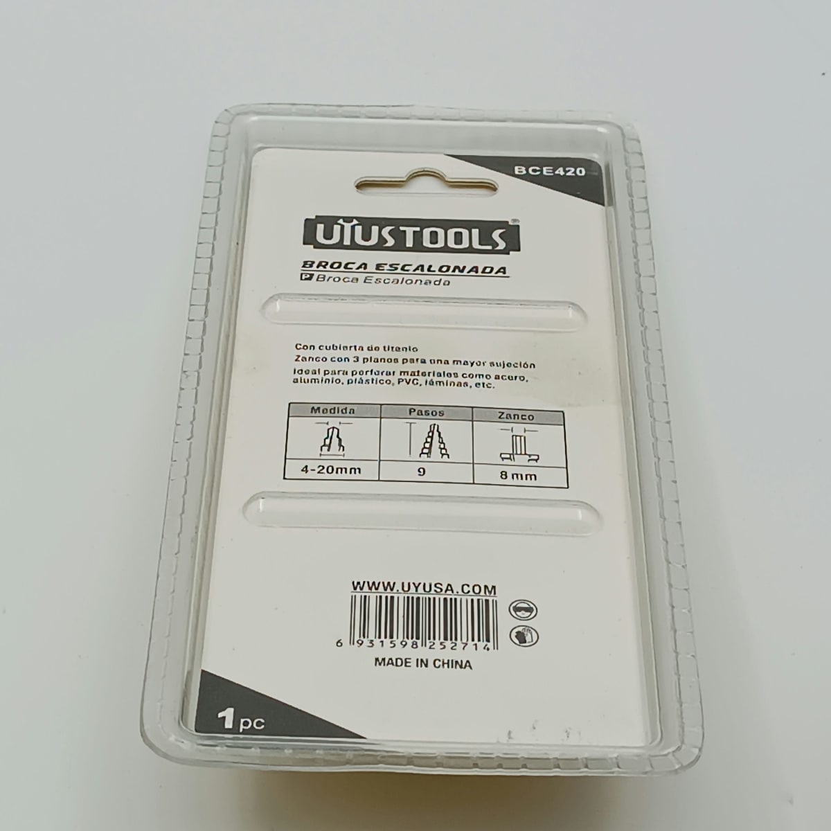 BROCA ESCALONADA 4-20 MM. UYUSTOOLSS. BCE4202