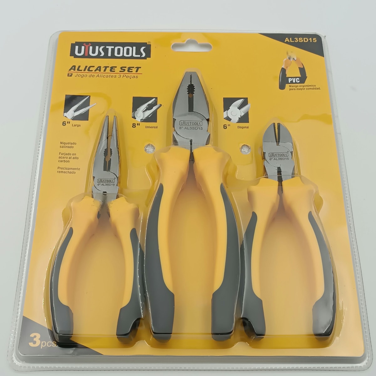 SET ALICATES 3 PCS NO.D15. UYUSTOOLSS. AL3SD152