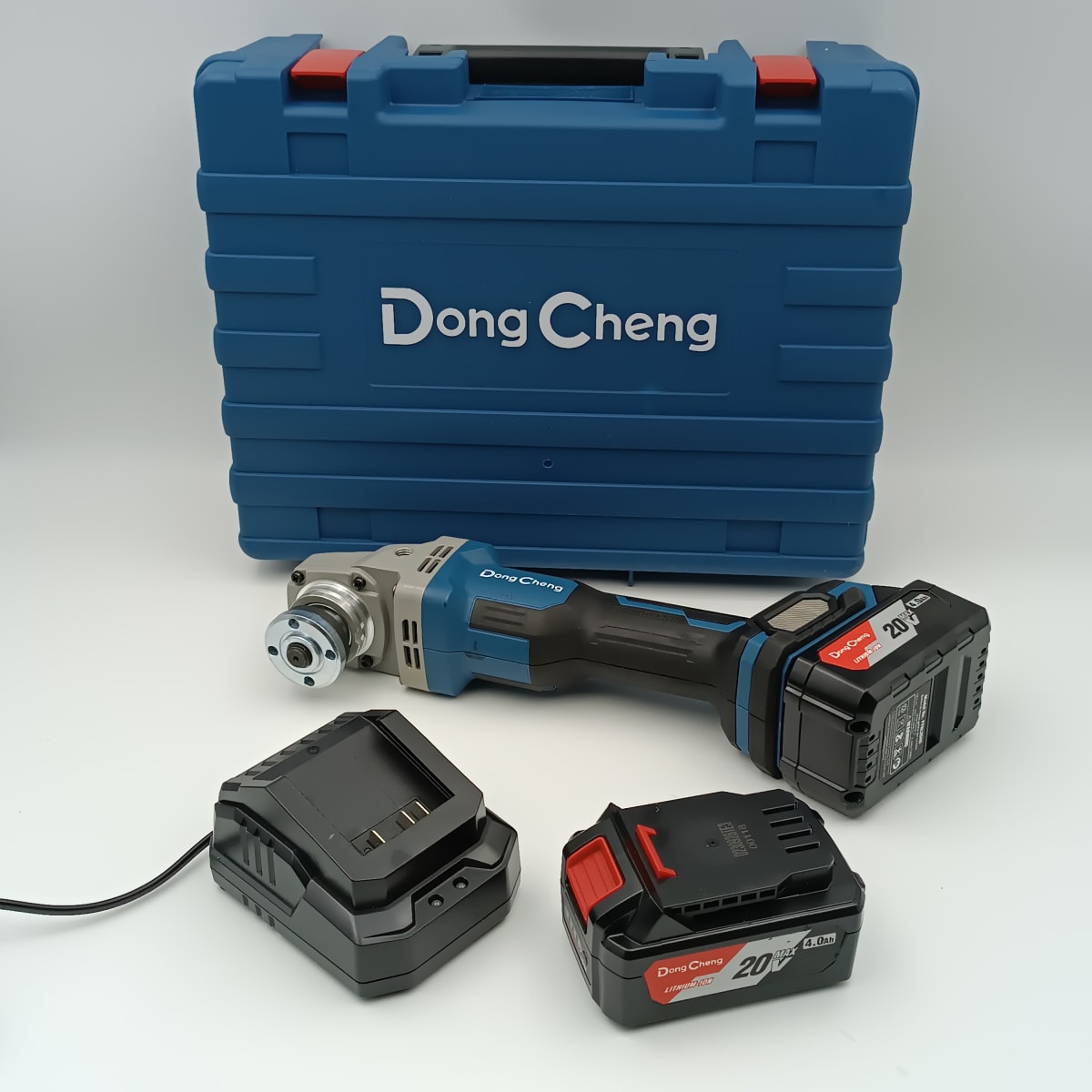 ESMERIL ANGULAR 4 1/2 20V 2BAT 4AH BRUSHLESS DONGCHENG DCSM03-115EM2