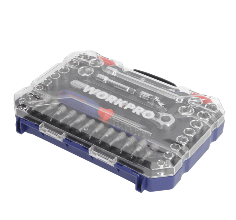 JUEGO (47 PIEZAS) SET DE DADOS CON LLAVE CHICHARRA 3/8, WORKPRO W003069WE2