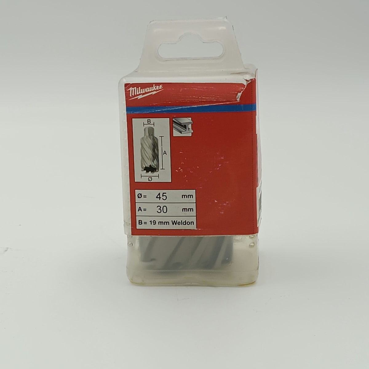 BROCA ANULAR HSS, DIAMETRO 45 MM, LARGO 30 MM, MILWAUKEE 0