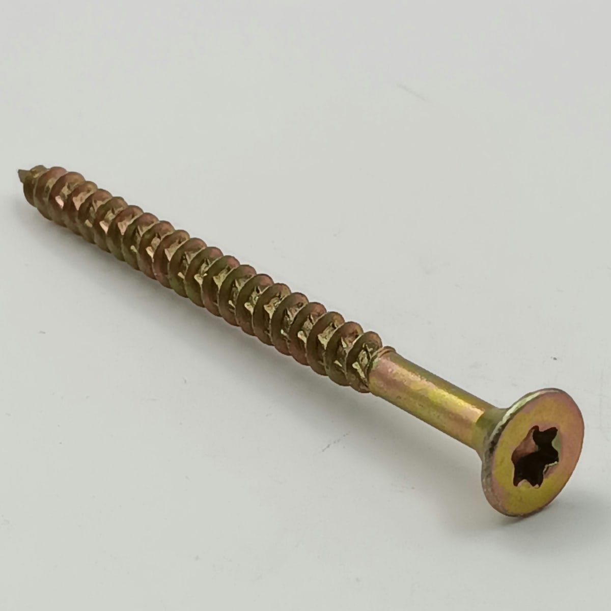 TORNILLO PARA MADERA TURBO TORX DRIVE CINCADO AMARILLO #14 (6.0) X 80/603