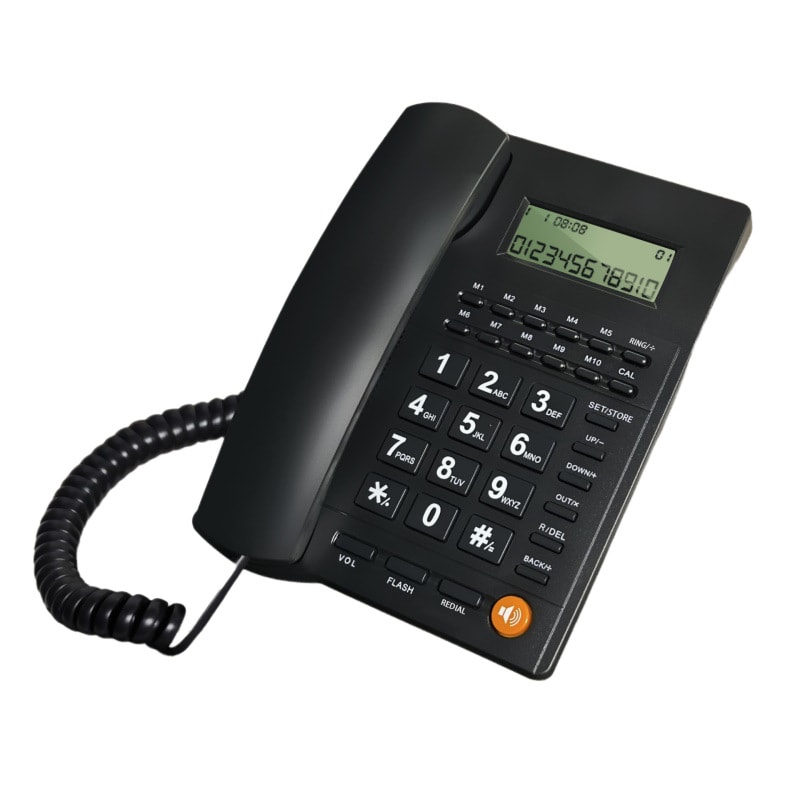 Teléfono De Escritorio Kt-t2019cid Con Pantalla Identificación Negro