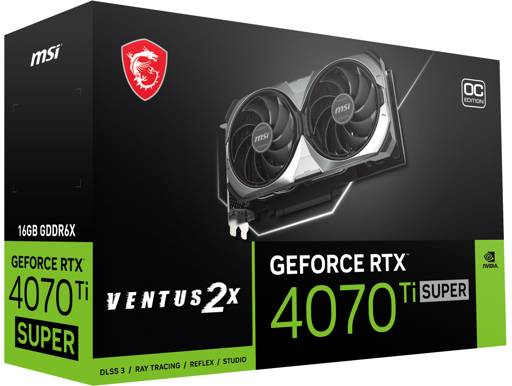 【新品】MSI GeForce RTX4070Ti SUPER VENTUS2X Tarjeta De Video Msi Nvidia Geforce Rtx 4070 Ti Super 16G