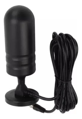 Antena Tv Digital Terrestre Interior Isdb-t Hd 30dbi Coaxial Base Magnética 3m1