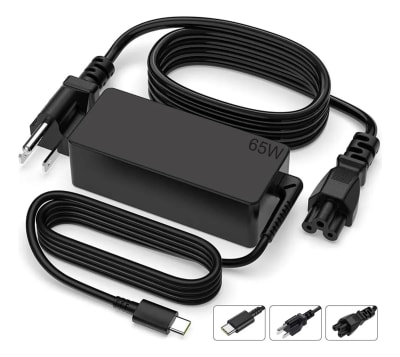 Cargador Alternativo De Notebook Usb-C Lenovo, Dell, Hp 20V 3.25A 65W Max 1.8 Metros Cable