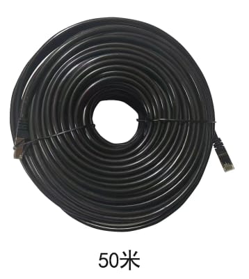 Cable de Red Cat 6 50 Metros OD7.0/0.18mm Conector Metálico Uso Externo