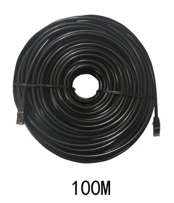 Cable de Red Cat 6 100 Metros OD7.0/0.18mm Conector Metálico Uso Externo