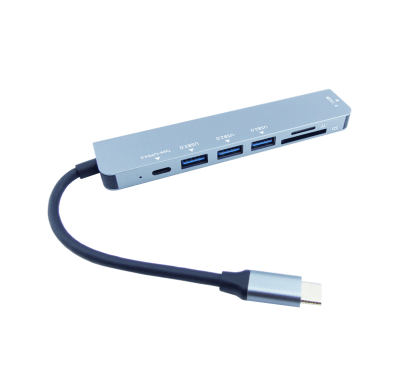 HUB TIPO-C 7 EN 1 HDMI X1 SD X1 TF X1 USB 3.0 X3 PD X1