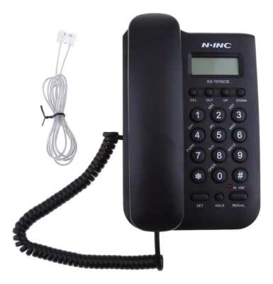 Telefono Fijo Escritorio Alambrico Pantalla Lcd Kx-t076cid