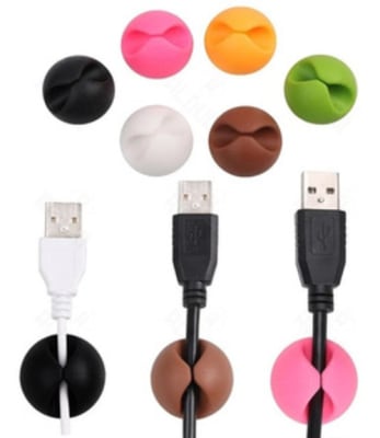 Organizador De Cables De Escritorio Pack 4 Colores para computador