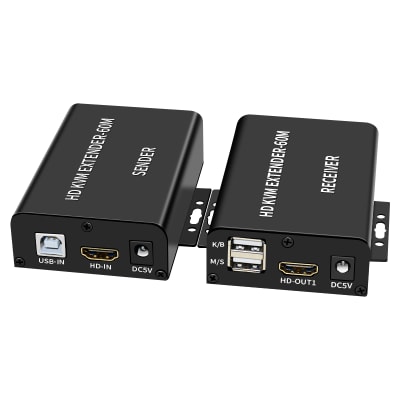 Extensor Hdmi Kvm Por Red Rj45 60 Metros + Corriente1