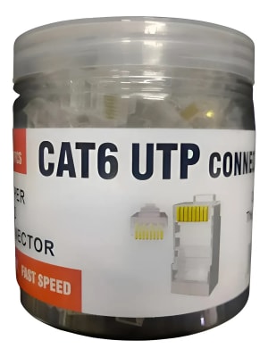 Caja Conectores Rj45 Cat 6 Utp X100