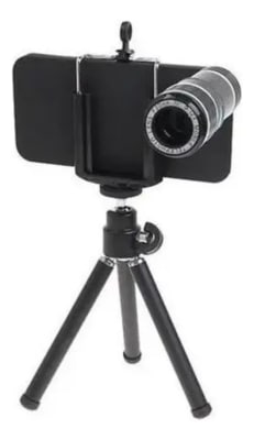 Lente Teleobjetivo Zoom 12x Para Celular Con Trípode