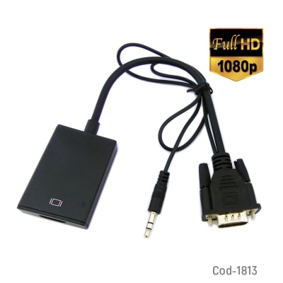 Adaptador De Video Vga A Hdmi + Audio