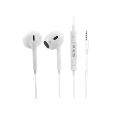 Audifonos Alámbricos Aiwa Jack 3.5Mm C/Mic Aw-I112 Blanco1