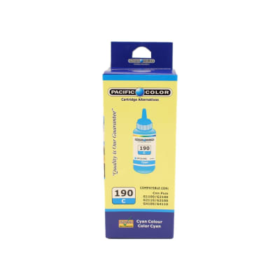 Botella De Tinta Alternativa Pacific Compatible Canon 190 G110/ G2100/ G3100 Cyan
