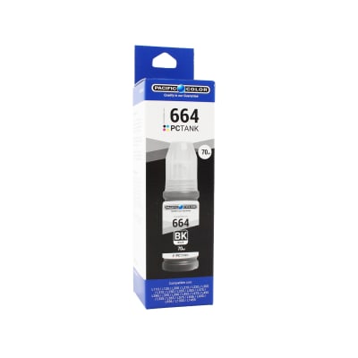 Botella De Tinta Alternativa Pacifc Compatible Epson T664BK L300 / L310 / L350 / L380 Negro