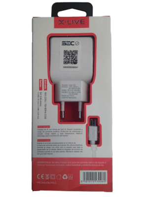 CARGADOR MICRO USB DOBLE PUERTO USB 2.1A X-LIVE
