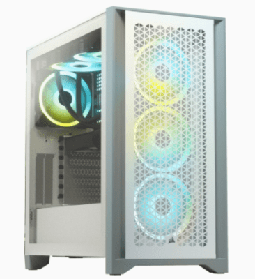GABINETE GAMER CORSAIR 4000D AIRFLOW EATX ATX MICRO ATX MINI-ITX VIDRIO TEMPLADO S/FUENTE BLANCO1