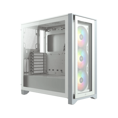GABINETE GAMER CORSAIR ICUE 4000X RGB VIDRIO TEMPLADO ATX M-ATX MINI-ITX USB AUDIO BLANCO1