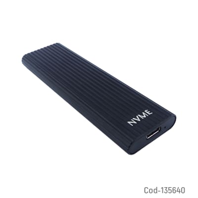 COFRE DE UNIDAD DE SSD M.2 NVME USB-A A USB-C NEGRO