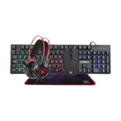 KIT GAMER FIDDLER TECLADO + MOUSE + MOUSE PAD Y AUDIFONOS FD-IMC4061