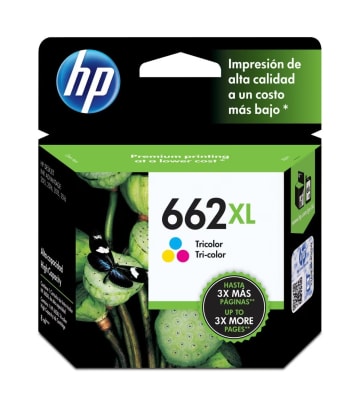 Cartucho De Impresora Hp Tricolor 662Xl Deskjet 1015/1515/2510/264 300 Páginas Tricolor1