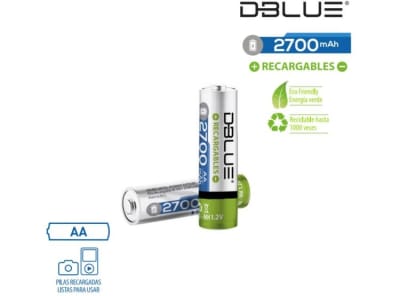 PILA RECARGABLE DBLUE AA DE 2700 MAH NIQUEL DBPR2700T1
