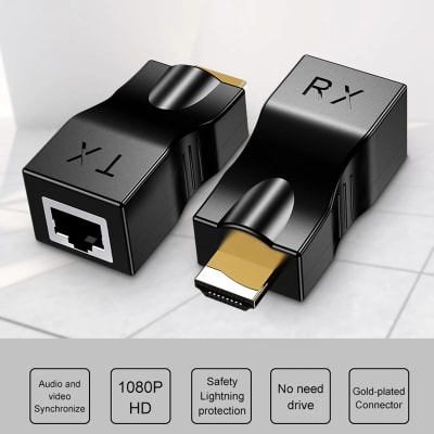 Adaptador Extensor Hdmi A Ethernet Rj45 Cat 5e/6e1