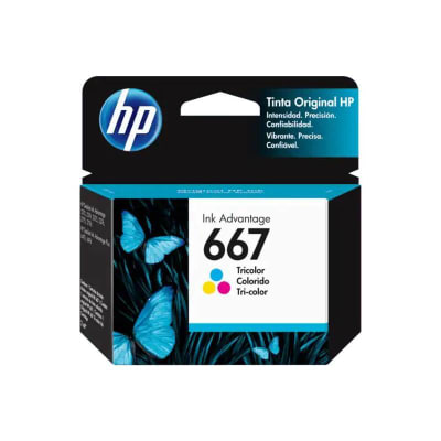 CARTUCHO TINTA DE IMPRESORA HP 667 TRICOLOR ADVANTAGE 100 PAGINAS 3YM78AL