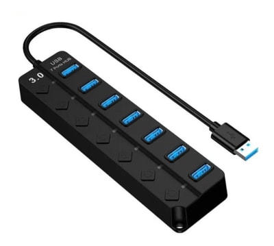 Hub Usb 3.0 7 Puertos 5gpbs Indicador Led Y Switch Irm1