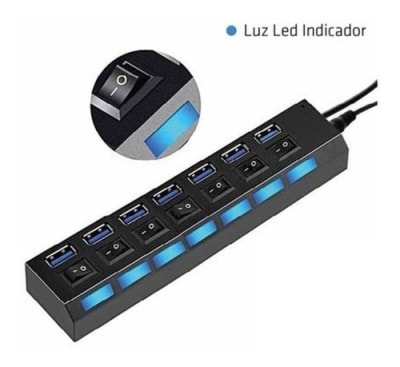 HUB USB 2.0 7 PUERTOS DBLUE DBHUB0611