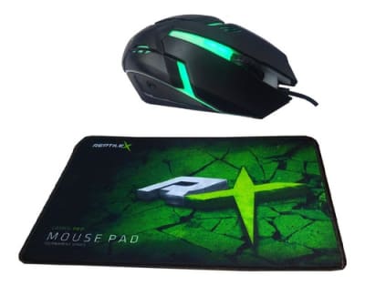 KIT GAMER MOUSE + MOUSE PAD REPTILEX 1000 DPI RX00161