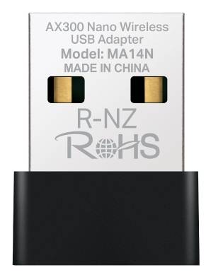 ADAPTADOR WIFI USB MERCUSYS AX300 NANO 300MB/S MA14N