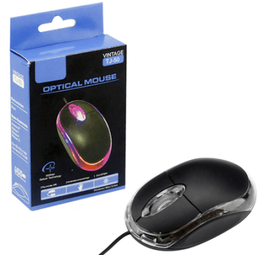 MOUSE ÓPTICO 2 COLORES VINTAGE TJ-50