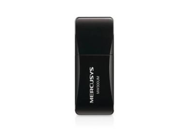 Mini Adaptador USB Inalámbrico Mercusys MW300UM 300Mbps Botón WPS