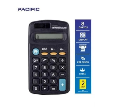 CALCULADORA ELECTRÓNICA PACIFIC 8 DIGITOS PAC011211