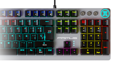 TECLADO GAMER PRIMUS GAMING BALLISTA91T PKS-093S SWITCH RED CON CABLE USB1
