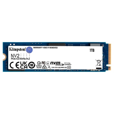 Disco de Estado Sólido Kingston NV2, 1TB NVMe, PCIe 4.0, Lectura 3500 MB/s Escritura 2100 MB/s1