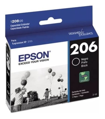 Cartucho De Tinta Epson T206 150 Pag 3ML1
