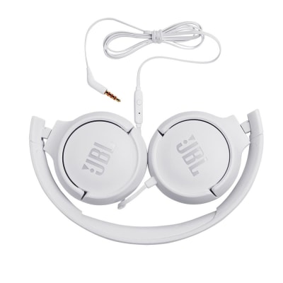 AUDÍFONOS JBL TUNE 500 ON- EAR CON MICROFONO  JBLT500WHTAM1