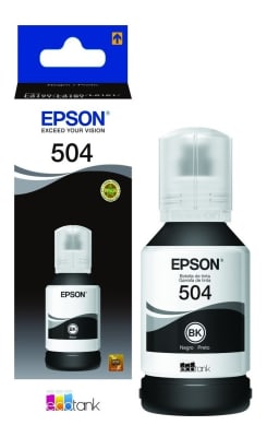 Botella De Tinta Epson T504 7500 Páginas 127Ml L4150 L4160 L6161 L6171 L6191 L4260 Negro1