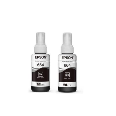 Pack X2 Botellas De Tinta Epson T664 Para L110 / L120 / L220 / L350 70Ml 4000 Páginas Negro1